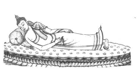 vue du bouddha couch&eacute;