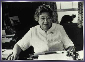 Gladys Taber and Amber - Courtesy of Mary Jean Shindler.