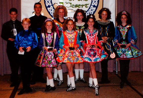 Championship trophy winners at the Feis in the Desert; I am second from the right