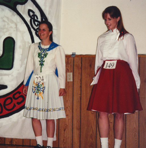 a 90s Donegal Dancer, left, and my mother, Chris Locke