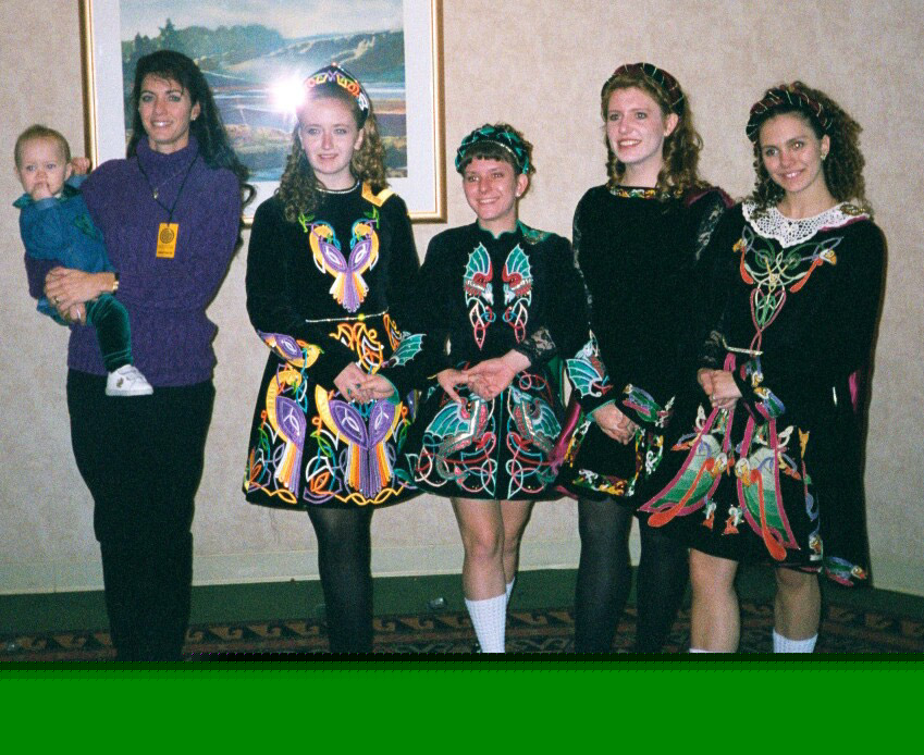McElligotts at the 1999 Western Regional Oireachtus, from left, Heather Sparks and Keara, Elizabeth Stephens, Ann Franevsky, Carrie Haney, Christina Boothe