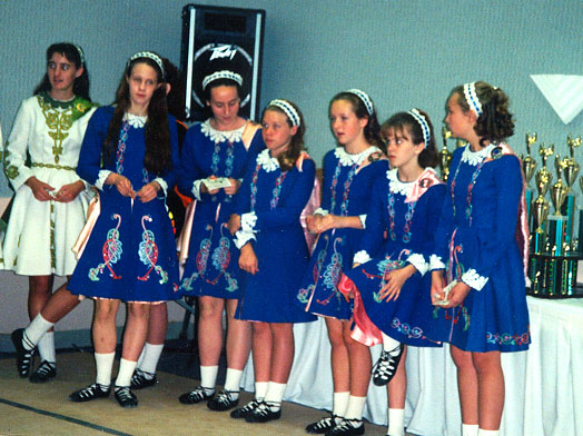 Me (Elizabeth), Adele Prior, Laura Masterson, Megan Murphy (Svenonious), Siobhan Quinlan, Sarah Houghtelin, in Maoileidigh, circa approx 1993. Of the 6 of us, Siobhan and I still compete, both for Bracken.