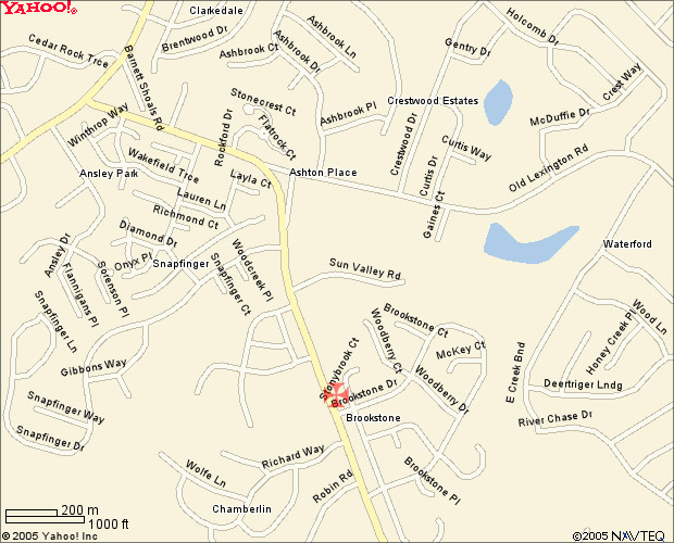 Yahoo Map to Barnett Shoals OA, Athens GA