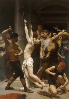 Jesus:O flagelo de Cristo (do ponto-de-vista catlico); pintura de William-Adolphe Bouguereau (1825-1905)