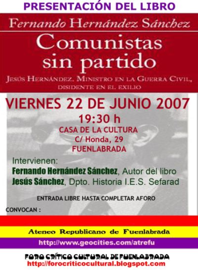 Acto del 22 de junio - Ateneo Republicano de Fuenlabrada
