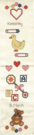 Kimberley's birth sampler - small version