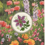 Clematis card - small version