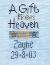 Zayne's birth sampler - small version