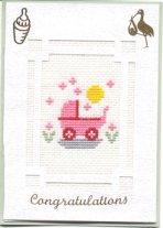 Lily baby card - small version