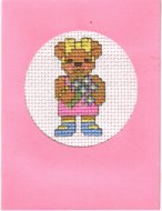 Pink bear card - small version