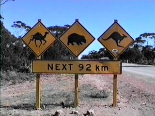 Road sign on the Nullabour Plain