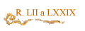 R. LII a LXXIX