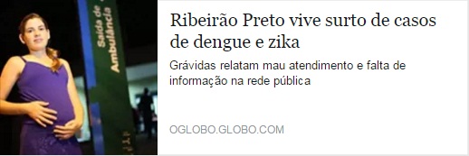 Surto de casos de Dengue e Zika