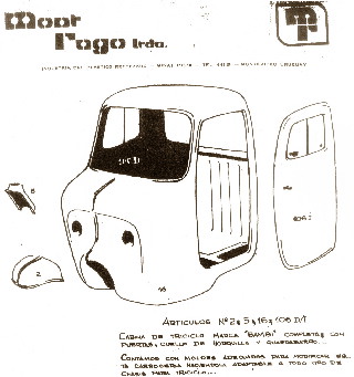 Cabina Rago para triciclo Bambi