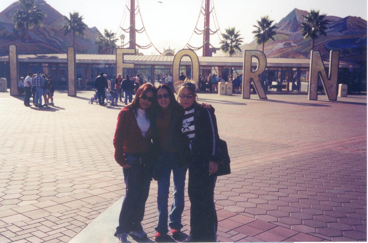 en la entrada del Disney California