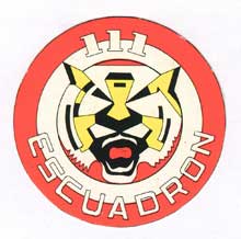 Escudo de combate del Escuadr�n A�reo N� 111 Los Tigres del Grupo A�reo N� 11 La Casa de los Tigres de la FAP