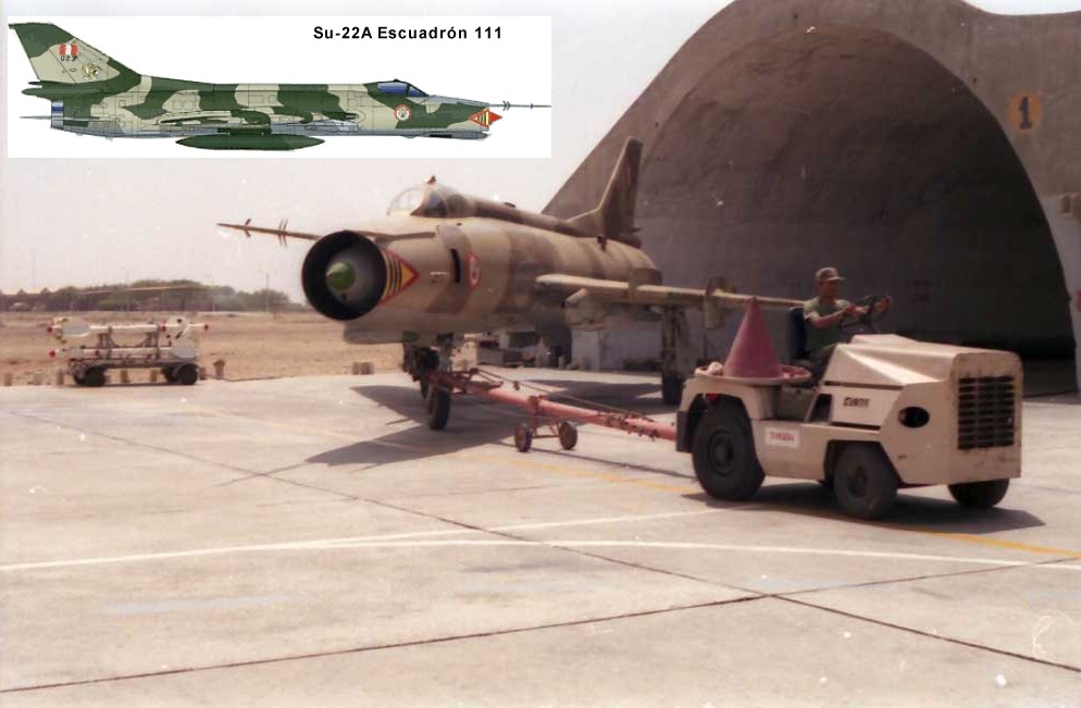 Sukhoi 22A Fitter-F peruano con su esquema t�ctico en color mim�tico apto para camuflarse en zona des�rtica