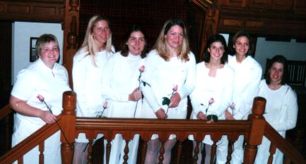 Fall 1999 initiates pose for a picture.