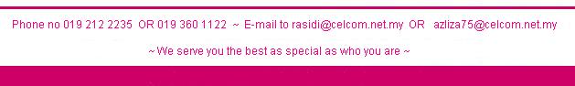 Contact Us for booking or any further enquiries
