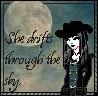 How cool is she? All bad-ass w/ her little hat and trench coat! lol!