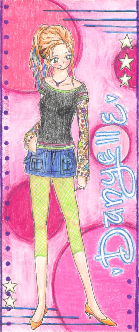 I originally drew her 4 years ago and going through old pics-scary&nbsp; looking stuff- I decided to reviver her. She's ssooooo fun to draw!! 
