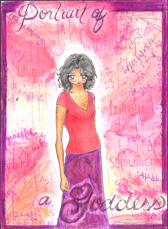 First time using watercolors for one of my drawings-anyways this is an interesting piece because it started out as a self-portait o-0 