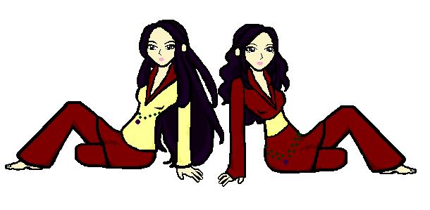 Um, yeahs. I'm not sure whether they're twins or the same person or what's going on.&nbsp; I had a lot of fun doing this one though! It was the first one were I actually used shading. 