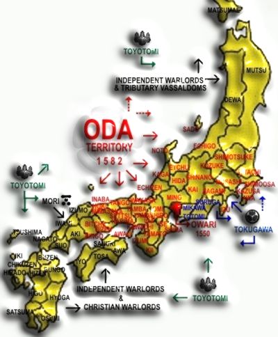 Oda and Toyotomi conquests