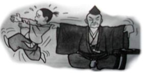 Oda Nobuhide and Oda Nobunaga as a kid