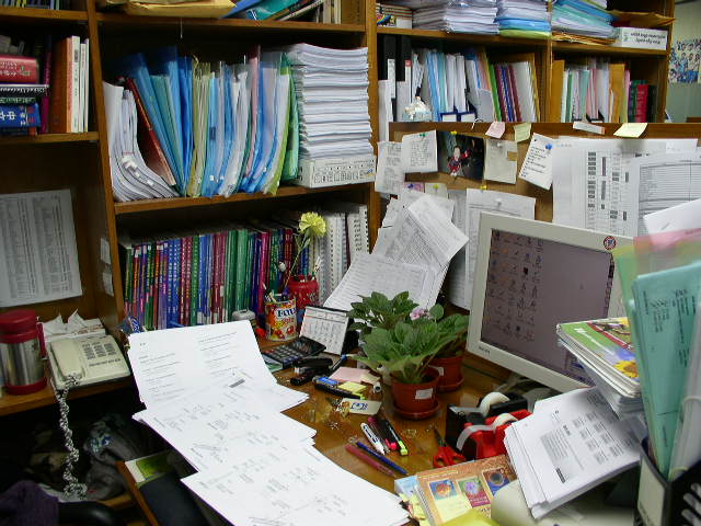 my messy desk