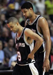 Parker and Duncan looking downcast