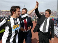 Del Piero and Capello acknowledge each other's efforts