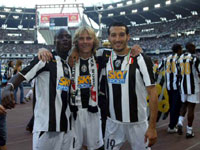 Nedved poses for a photo during the celebrations