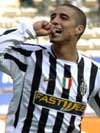 Juventus' Trezeguet celebrates after scoring against Modena