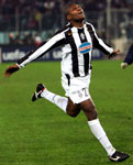 ... and Zalayeta sends the Stadio Delle Alpi crowd soaring as he scores in extra-time to send Juventus through!