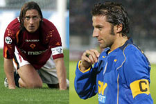 Juventus captain Alessandro Del Piero leads the Serie A leaders as they host Francesco Totti's struggling Roma