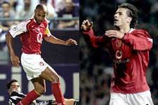 Arsenal look to Henry as they travel to Manchester to meet Ruud van Nistelrooy's team