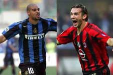 Adriano leads Inter while Milan look to Shevchenko
