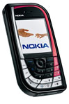Nokia 7610 with black and red cover