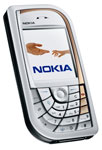 Nokia 7610 with silver and white cover