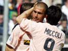Di Vaio congratulated by Miccoli