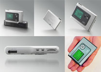 Sony's Network HardDrive portable music player from different angles ...