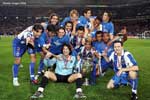 UEFA Champions League winners Porto posing with the trophy