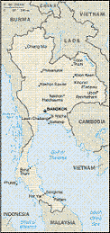 Map of Thailand from www.cia.gov - Click to enlarge