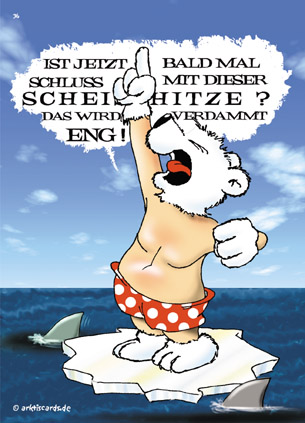 Eisb&auml;r und die Hitze