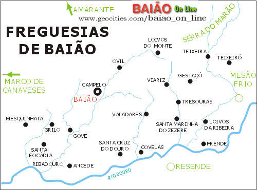 Mapa das Freguesias de Baio