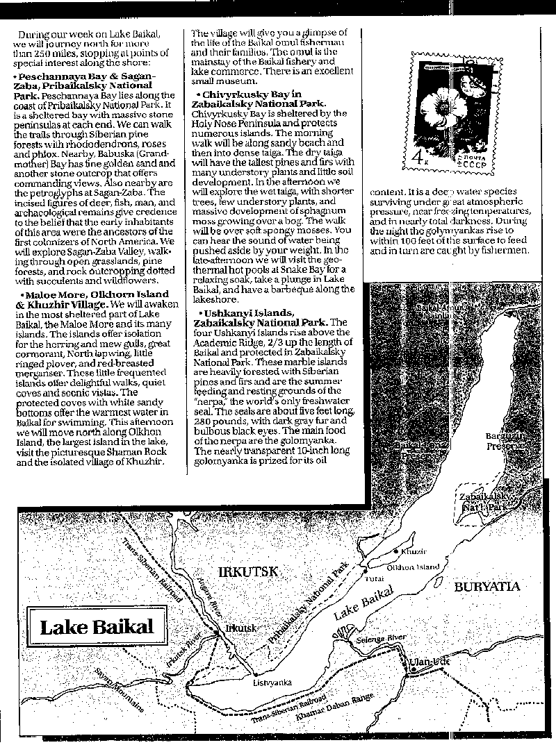 page 4 - Lake Baikal & Great Siberian Taiga Expedition