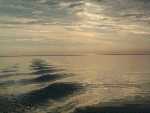 Early morning in the middle of Lake Baikal
