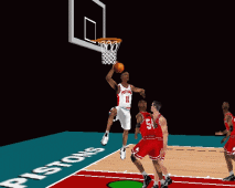 Isiah chases it down and scores