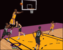 Mid air alley oop to Kobe